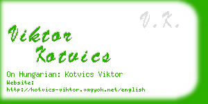 viktor kotvics business card